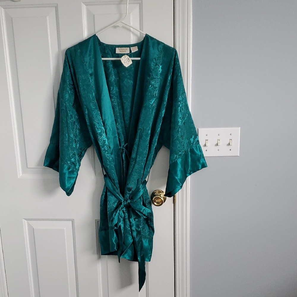 Victoria's Secret Satin Robe in Teal